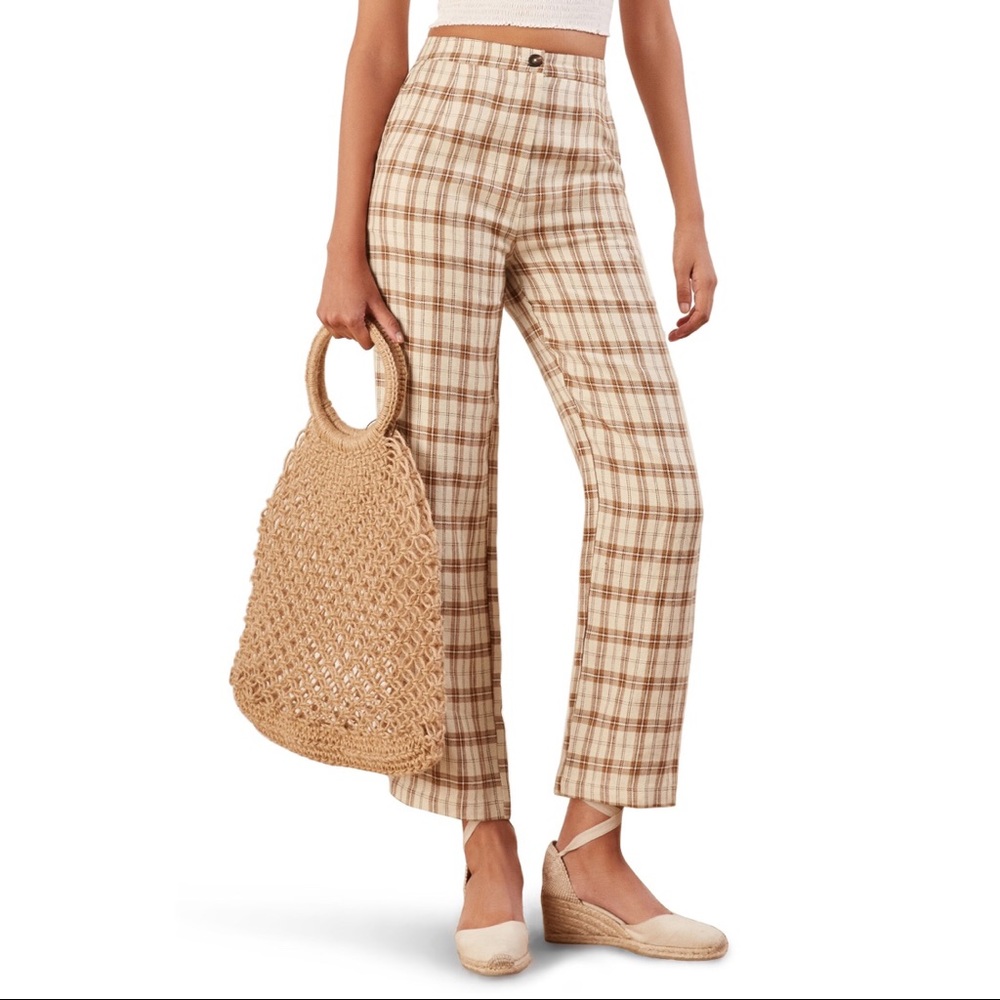 Reformation Plaid Verano Pant in Dover
